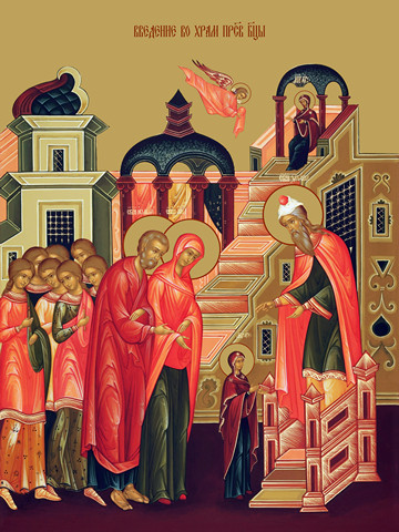 Введение во храм Пресвятой Богородицы, 50x75 см, арт Ид21658