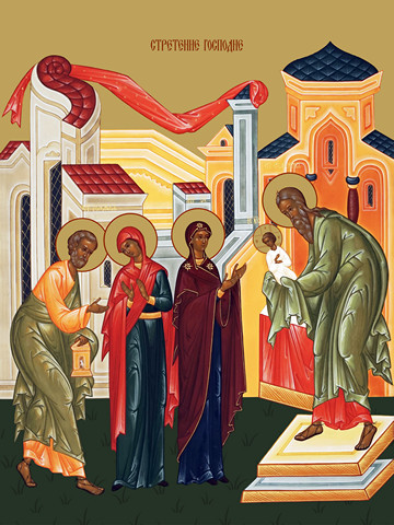Сретение Господне, 50x100 см, арт Ид23981