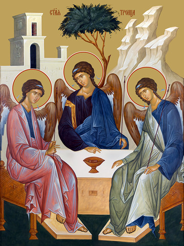 Святая Троица, 50x100 см, арт Ид23942