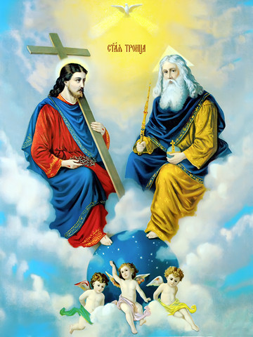 Святая Троица, 50x100 см, арт Ид24020