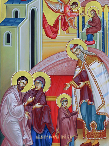 Введение во храм Пресвятой Богородицы, 50x75 см, арт Ид21870