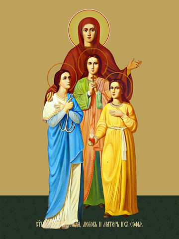 Вера, Надежда, Любовь и София, 50x100 см, арт Ид24222