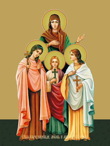Вера, Надежда, Любовь и София, 50x100 см, арт Ид24223