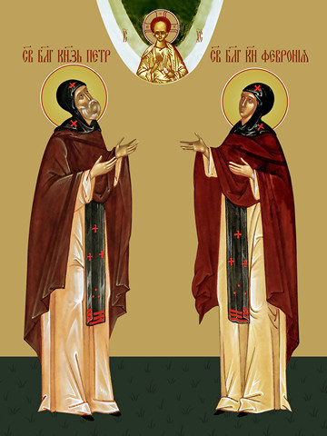 Петр и Феврония, 50x75 см, арт Ид21962