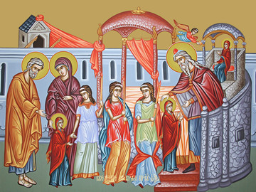 Введение во храм Пресвятой Богородицы, 50x75 см, арт Ид22008