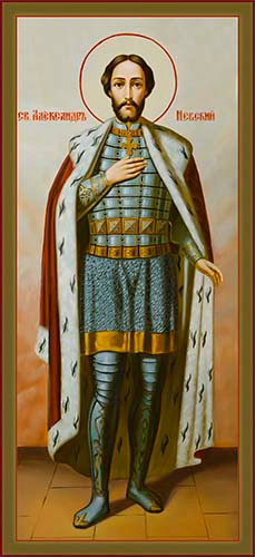 Александр Невский, благ.кн., 50x100 см, арт Ик31502
