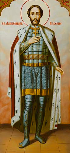 Александр Невский, благ.кн., 50x100 см, арт Ик31500