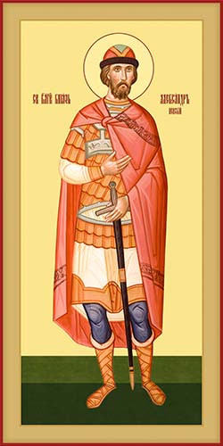 Александр Невский, благ.кн., 50x100 см, арт Ик31503