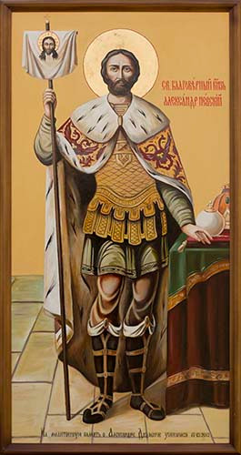 Александр Невский, благ.кн., 50x100 см, арт Ик31504