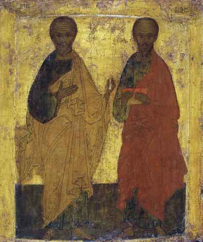 Апостолы Пётр и Павел. XVI в, 15x20 см, арт А1359