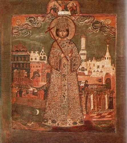 Царевич Дмитрий Угличский, 9,5 x 10,5 см, арт А758