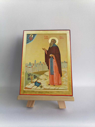 Преподобный Давид Гареджийский, 15x20x1,8 см, арт Б0371