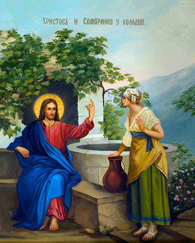Христос и самарянка, 25x28 см, арт Ик21906