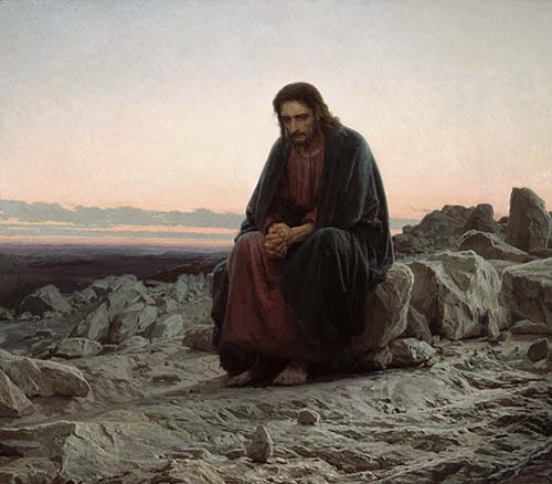 Христос в пустыне, 25x28 см, арт Ик21903