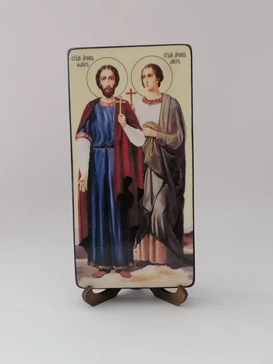 Мученики Флор и Лавр, 10x20x1,8 см, арт Ик20294