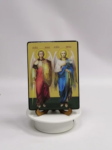 Гавриил и Михаил, архангелы, 12x16x1,8 см, арт Ид3221-3