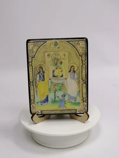 Одигитрия Смоленская Святогорская (из Пушкинских гор), 9x12x1,8 см, арт И4779