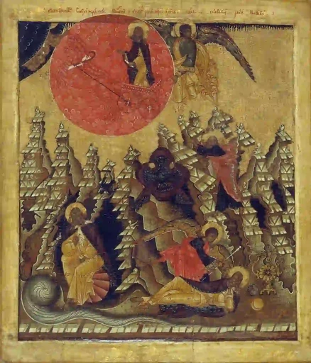 Огненное восхождение Ильи Пророка. XVII век, арт И1586