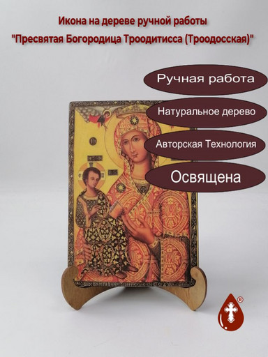 Пресвятая Богородица Троодитисса (Троодосская), 14x20x1,8 см, арт А6888