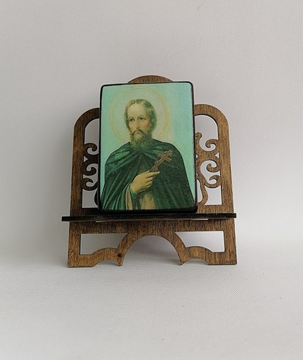 Преподобный Досифей Верхнеостровский, Псковский, игумен, 9x12x1,8 см, арт В2957