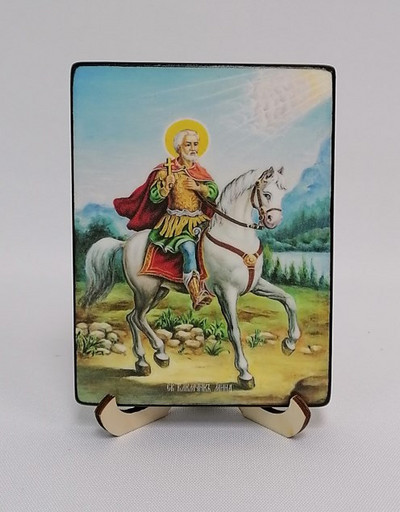 Мина, святой великомученик, 10,5х14х1,5 см (Липа), арт И8405-2