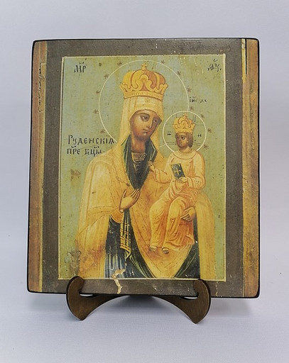 Руденская Пресвятая Богородица, 25x28x3 см, арт А7123