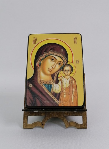 Казанская икона Божьей матери, 9x12x3 см, арт Ид3370