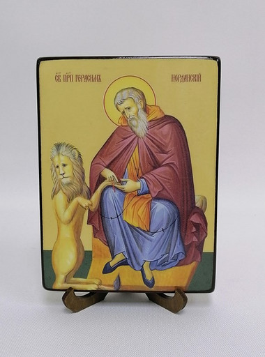 Герасим Иорданский, преподобный, 12х16х1,8 см, арт И8270