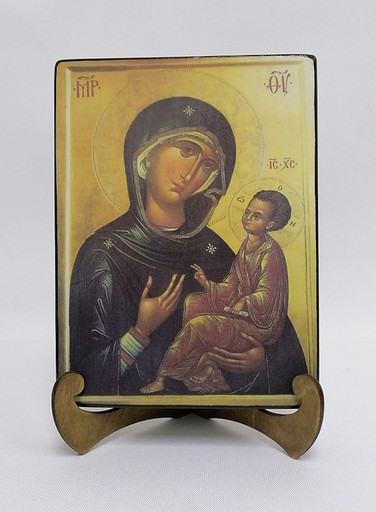 Тихвинская икона Божией Матери. 2000 год, 15x20х3 см, арт А7287-2