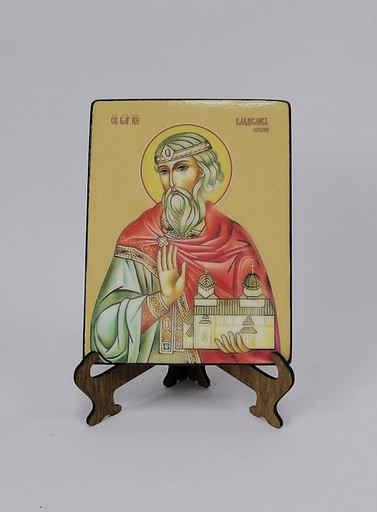 Святой князь Владислав Сербский, 12x16x1,8 см, арт Ид3886-2