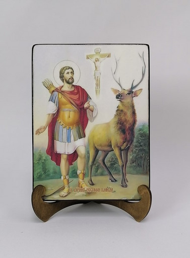 Евстафий Плакида, великомученик, 15х20x3 см, арт И8313-2