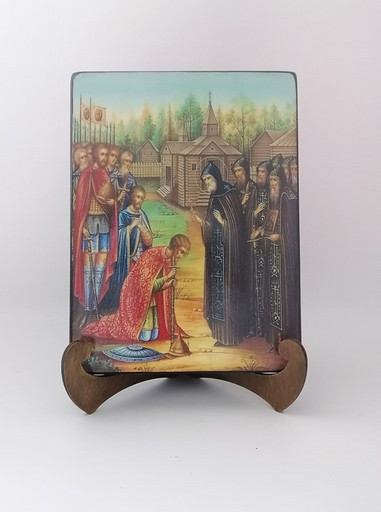 Святой Сергий Радонежский благословляет Дмитрия на Куликовскую битву, арт И1286