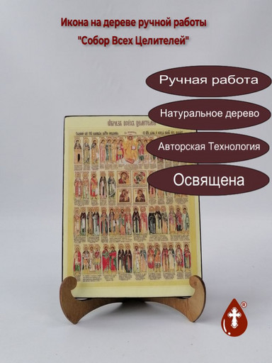 Собор Всех Целителей, 15x20x1,8 см, арт Ик20115
