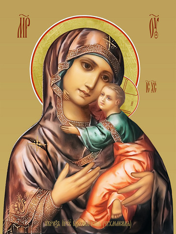 Галичская икона божьей матери (Чухломская), 25х28 см, арт И9308
