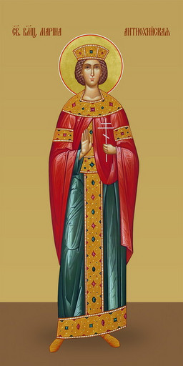 Марина (Маргарита) Антиохийская, святая, 50х100 см, арт И7328-2