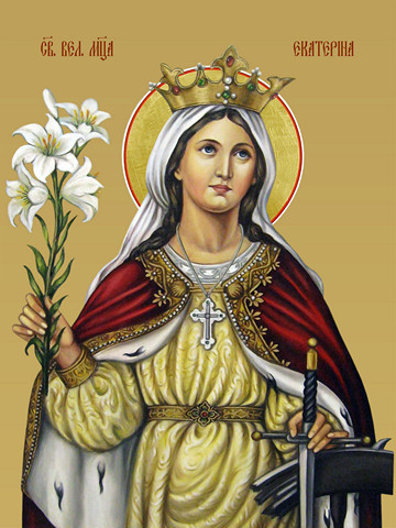 Екатерина Александрийская, святая, 30х40 см, арт И13418