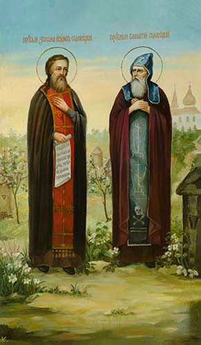 Зосима и Савватий, прпп., 30x40 см, арт Ик24020