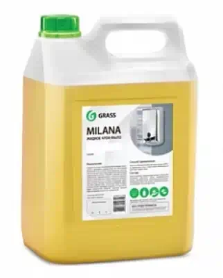 Мыло-крем жидкое Grass Milana увлажняющее, Молоко и мед 5 кг,