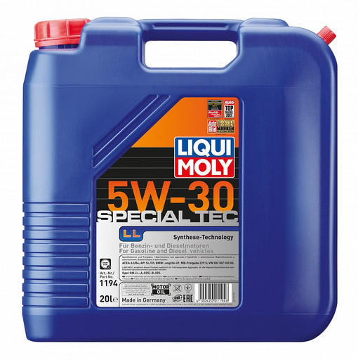 Масло моторное Liqui Moly Special Tec LL 5/30 API SL/CF Масло моторное Liqui Moly Special Tec LL 5/30 API SL/CF