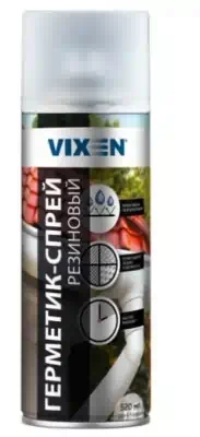 Герметик резиновый Vixen прозрачный спрей 520 мл