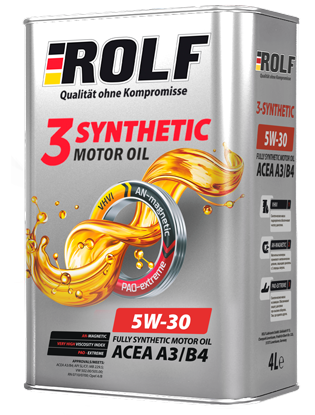 Масло моторное Rolf 3-Synthetic 5/30 API SL/CF ACEA A3/B4