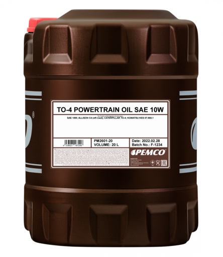 Масло трансмиссионно-гидравлическое Pemco TO-4 Powertrain Oil SAE 10W