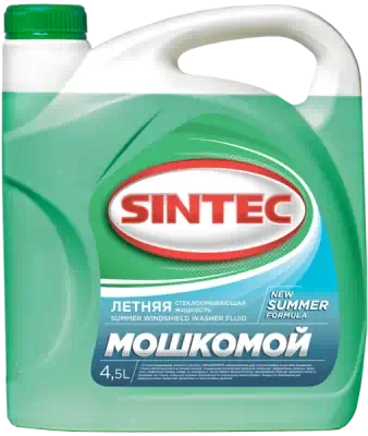 Жидкость стеклоомывающая лето готовая Sintec мошкомой 4,5 л