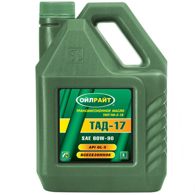 Масло трансмиссионное Oil Right ТАД-17 80/90 API GL-5