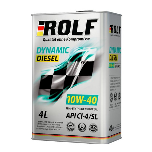 Масло моторное Rolf Dynamic Diesel 10/40 API CI-4/SL ACEA E7