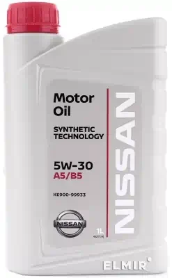 Масло моторное Nissan 5W-30 Motor Oil моторное синтетическое 1л