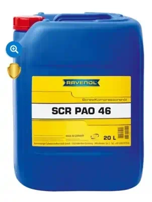 Масло компрессорное Ravenol SCR PAO 46 Screw Kompressorenoil синтетическое 20л 4014835757622