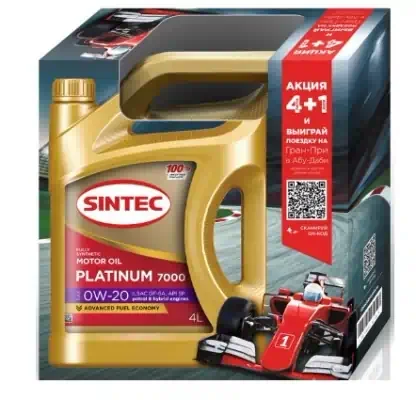 Масло моторное Sintec 0W-20 Platinum 7000 API SP, GF- 6A синтетическое 4л