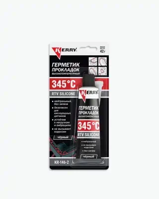 Герметик прокладка Kerry RTV Silicone высокотемпературный нейтральный черный 42 гр