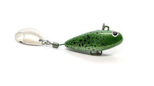 Приманка тейл-спиннер HURRICANE 32g 40 мм LONG Pearl green